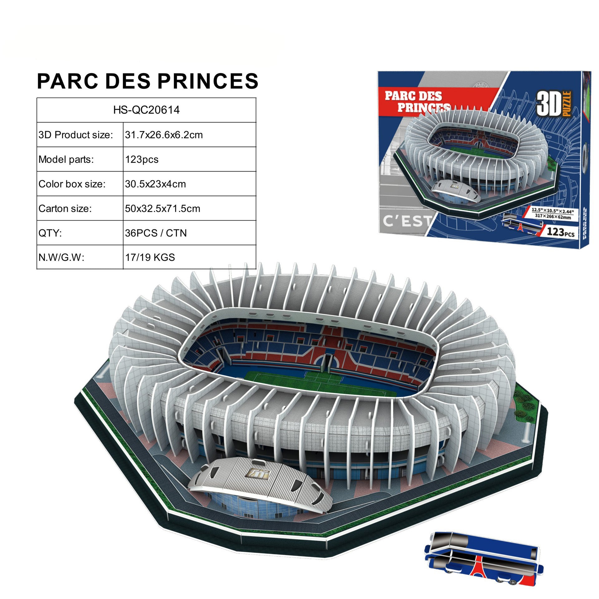 Parco dei Principi Sadium Wooden Puzzle